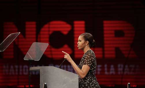 First Lady Michelle Obama speaks from the NCLR Annual Conference