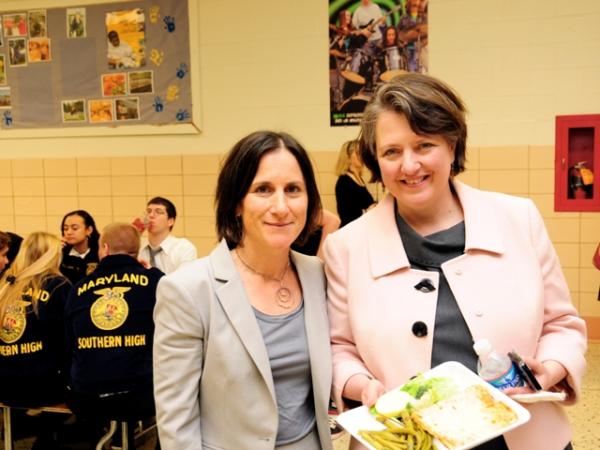 Lunchtime at Southern High School with Deputy Secretary Merrigan and Deborah Kane 