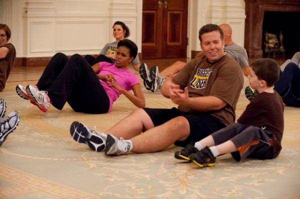 The First Lady Hosts A Biggest Loser Workout 