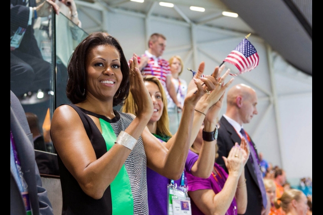 First Lady Michelle Obama at the Olympcs