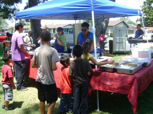 Riverside kids enjoy a free summer BBQ