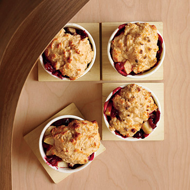 Pear-Creanberry Cobblers