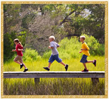 children running